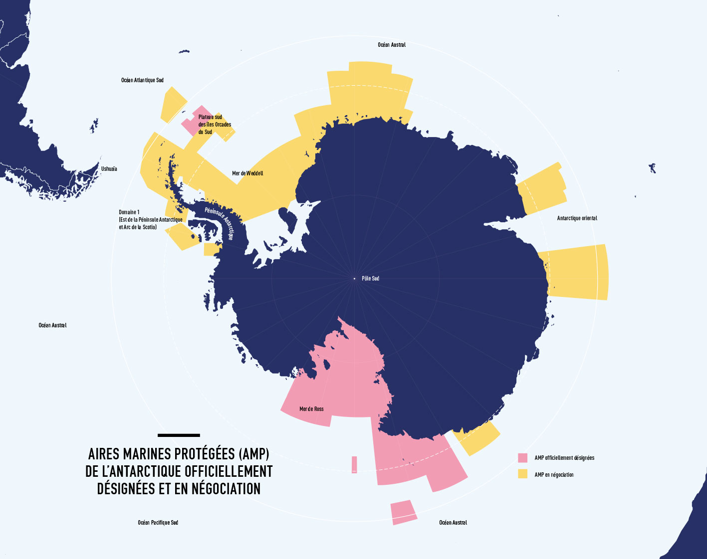 Carte Aires Marines Protégées Antarctique